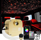 AKEPO 16W RGBW APP+Twinkle+Music Activated Fiber Optic Lights Car Home Star Ceiling Light Kit, RGBW LED Light Engine + Optical Fiber Cable 335pcs 13.1ft/4m (0.75+1.0+1.5mm) + 28key Remote
