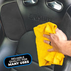 The Rag Company - Edgeless 365 Microfiber Towels (10-Pack) Premium 70/30 Blend, Professional Polishing, Wax Removal, Auto Detailing, 365gsm, 16in x 16in, Gold