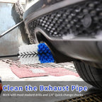 Wheel Brush, Soft Drill Wheel Cleaner Brush, Drill Brush for Car Wheel, No Scratches Highly Dense and Durable Car Wheel Brush Rim Tire Car Cleaning Brush for Wheels, Rims, Engines, Exhaust