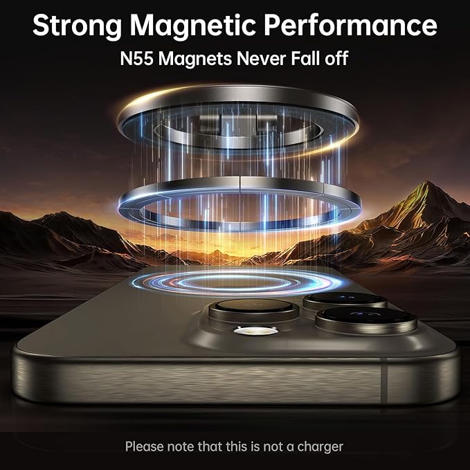 Syncwire Fits MagSafe Car Mount for Car Dash&Tesla Screen[All-Metal] Magnetic Phone Holder, [Flexible Three-axis]360° Rotation Car Mount Strong Magnets Car Phone Holder for iPhone 17 16 15 14 Pro Max