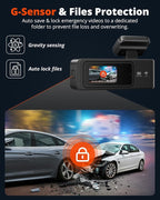 2K Dash Cam Front and Rear with 64GB SD Card, Wireless WiFi Dash Camera for Cars, 1.5'' Screen Mini Dashcam Front and Back, Support G-Sensor/Time Lapse 2 Kinds Parking Monitor