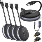 Wireless HDMI G9R Pro- One Transmitter and Four Receivers- Extender Kit, Wirelessly Simultaneous Expansion, 165FT/50M 5.8G/2.4G @60Hz, Plug and Play- Stream Video from Laptop to Multi-TVs/Monitors