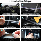 DEHERANE Interior Car LED Strip Lights, RGB 6 in 1 Ambient Lighting Kits with 315 inches Fiber Optic, 16 Million Colors APP Wireless Control Car Neon Lights, with Music Sync Function