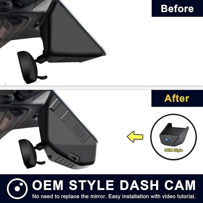 Mangoal 4K Dash Cam Fit for Ford Bronco 2021 2022 2023 2024 2026(Model A), Does Not Fit Ford Bronco Sport, WiFi & App, 64GB Card