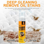NUAN Foam Cleaner for Car, Lemon Scent Car Interior Cleaner, Safe and Quick Remover Stains Multi-Purpose Foam Spray for Car Steering Wheel, Car Seat, Leather and House, 8.4 FL OZ, 250 ML