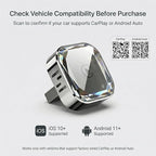 2-in-1 Wireless CarPlay Adapter & Wireless Android Auto Adapter, 5.8GHz Mini Dongle, Auto Reconnect, Plug & Play, Converts Factory Wired to Wireless for Cars 2016+
