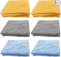 6PCS Car Drying Towel, 16" × 15" Double Sided Microfiber Towels for Cars Detailing, Absorbent Extra Large Cleaning Cloth, 450 GSM Car Detailing Wash Towels for Cars, Trucks, SUVs (Multicolor)