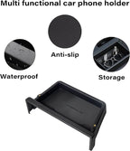 Car Phone Holder for 2025 2026 Toyota Sienna Accessories Apply to 8/12.3 Inch Screen Fixed Clip Magnetic Cell Phone Mount Hands-Free 360 Degree Rotation with Dashboard Storage Tray