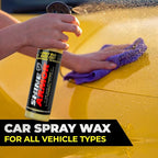 Car Spray Wax for Car Detailing - 16oz - Quick and Easy Carnauba Liquid Spray for Instant Gloss and Protection - Multi Surface Premium Brazilian Polish for All Vehicle Types