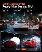 Vantrue E1 Lite 1080P Dash Cam, Mini Car Camera with Night Vision, 60fps Dash Cam with GPS and Speed, Wi-Fi APP Control, Loop Recording, Voice Control, 24H Parking Mode, Support 512GB