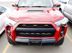 iJDMTOY 3pc Set Dark Smoked Lens Full LED Strip Front Grille Lighting Kit Compatible with 2014-up Toyota 4Runner, Includes (3) 24-SMD 2500K Amber LED Assy & Wiring Harness