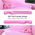 Givifive Car Seat Gap Filler Set of 2, 3IN1 Seat Side Gap Filler Plug with Storage Slot & Hook Function, Soft Foam Universal Fit Car SUV Truck Fill Gap Between Seats Console Organizer (Narrow Pink)