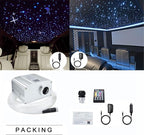 AZIMOM Bluetooth 10W Twinkle Fiber Optic Lights Star Ceiling Light Kit 550pcs0.03in13.1ft Fibers Strands Sound Activated RGBW APP/Remote Light Engine for Car Home Starlight Headliner Decor