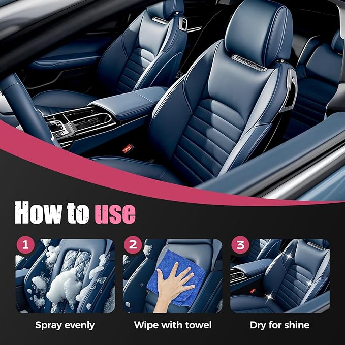 Car Polishing Cleaner Interior, 2026 New Multipurpose Car Interior Cleaner, Car Dashboard Polish, Portable Interior Detailer Spray, Vehicle Interior Polishing Cleaner for Drivers (1)