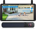 AUTO-VOX 6 Inch Solar Backup Camera Wireless: 2 Minute Install, 16:9 1080P HD Monitor, Dual Channel Split Screen, Clear Live View, DVR Recording, IP69K Waterproof Back up Camera for Car,Truck, Trailer