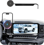 Phone Holder for Chevy Silverado 1500/2500/3500 (2022-2025 2026,13.4" Screen)/GMC Sierra,MagSafe Car Mount,15W Magnetic Wireless Charger,360° Rotating,Hands Free,Car Accessories Interior,2023 2024