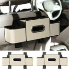 Car Organizers and Storage Box Behind Seat, Car Organizers and Storage Back Seat, With Multiple Pockets, Hanging Car Seat Storage Travel Essentials, Snacks, Bottles (White * 2)