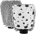 Cute Cartoon Black Cat Car Wash Mit Scratch Free Wash Mitten For Cars Car Drying Mitt