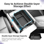 LUWU 2026 Palisade Accessories for 2026 Hyundai Palisade Accessories Palisade LX3 Lower Center Console Organizer, Armrest Console Tray Storage Box Black 3-Pack (Only for 7-Seat)