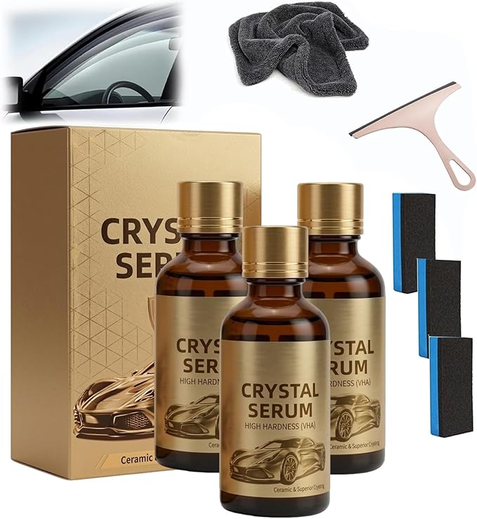 50ML Crystal Serum, Crystal Serum for Cars, Advanced Graphene Ceramic Coating for Cars, 9H Graphene Coating for Auto Car Detailing (3PCS)