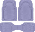 Lavender Purple Car Floor Mats - Universal Trim to Fit All Weather Purple Car Accessories - Girl Car Accessories for Women & Cute Car Mats for Women Lavender Girly Car Decor Truck & SUV