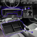 2024 2025 2026 Civic Center Console Organizer Tray for 2023 2022 Honda Civic 11th Gen Sedan Hatchback LX EX Sport 2022 Accessories Civic 2023 Central Console Organizer Insert Tray(2pcs)