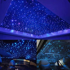 AKEPO Small Size 16W RGBW APP Twinkle Fiber Optic Lights, Sound Activated 500pcs(0.03+0.04+0.06in) 9.8ft/3m Optical Fiber Star Ceiling Light Kit for Car Truck Starlight Headliner/Home