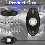 Treela 24 Pods White Rock Lights LED Wheel Well Underglow Lights for Car Truck ATV Utv SUV Boat Motorcycle Lamp Waterproof Shockproof High Power Neon Trail Rig