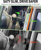 A2C 2 Pack Slim Magnetic Phone Holder for Car, Rental Car Essentials for Travel, No Assembly, Compact, One-Hand Operation, Easy Removal, Reusable, Upgraded Air Vent Phone Mount Compatible with MagSafe