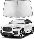 EcoNour Windshield Sunshade Compatible for Jaguar F-Pace 2016-2023 2024 2025, Sun Visor for Front Windshield & Window Sun Shade Cover, UV Heat Blocker & Protector, Car Accessories