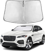 EcoNour Windshield Sunshade Compatible for Jaguar F-Pace 2016-2023 2024 2025, Sun Visor for Front Windshield & Window Sun Shade Cover, UV Heat Blocker & Protector, Car Accessories