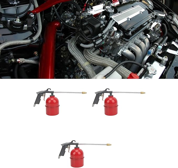 3 Pcs Car Wash Sprayer, Abs Metal Soap Foam Blaster Engine Cleaning Sprayer With Watering Can Universal For Automobile Car Cleaning Tool Degreaser Air Gun Engine Cleaning Gun