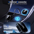 Wireless CarPlay Adapter for Apple iPhone & Android, 2-in-1 Adapter Convert Wired to Wireless Dongle