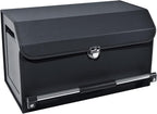 XCF Car Trunk Organizer, Leather Trunk Organizer for SUV with Lid and Sturdy Handle Car Storage Organizer (Black, 20.47 x 11.42 x 12.2in)