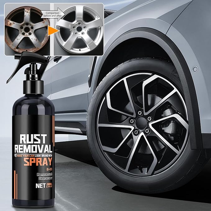 Rust Remover Spray,Rust Remover Spray for Metal, Wheel Hub & Paint Safe Rust Dissolver for Cars/Trucks, Multi Purpose Instant Cleaning Coating Agent,Rustout Instant Remover Spray (200ML)