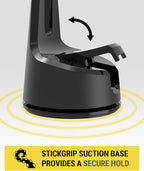 Scosche Qi2 MagSafe Car Mount, 15W Wireless Charging Suction Cup Phone Mount, Magnetic Windshield/Dashboard Cell Phone Holder with Fast USB-C Car Charger Compatible with iPhone 16/15/14/13/12, S25