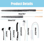 Washing Machine Cleaning Brush,Dryer Vent Cleaner Kit,Crevice Brush for Bathroom, Shower & Kitchen - Scrub Brushes with Long Handle,Household Cleaning Tools Tile, Bathtub, Sink, Grout Cleaning Brushes