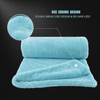 SPTA The Liquid8r - Absorbent 70/30 Blend Microfiber Drying Towel for Cars, Trucks, SUVs, Safe for Detailing + Scratch Free, Twist Loop, 1100gsm, 26.8in x 36.2in, Aqua Blue-MT037