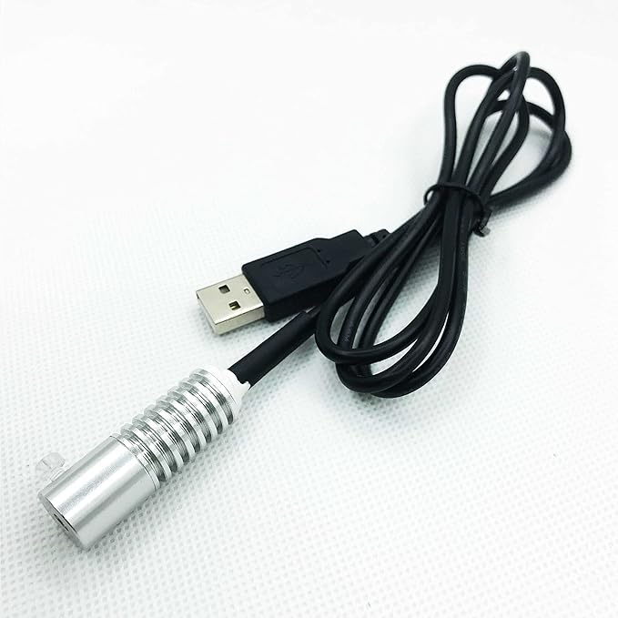 Side Glow Fiber Optic USB Light Source - Illuminator Fiber Lamp (Yellow, 5mm)