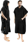 SUN CUBE Surf Poncho Changing Robe with Hood | Absorbent Quick Dry Microfiber Wetsuit Changing Towel with Pocket for Surfing Men Women