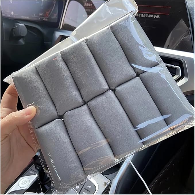 Car Detailing Suede Sponge Applicator Use with Ceramic Coating for Cars Paint, Metal, Plastic Trim, Rubber & Glass(5 PCS Green)