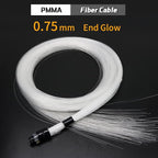 AZIMOM PMMA Plastic 450pcs*0.03in*9.8ft Fiber Optic Cable Strands 0.75mm 3Meter Length End Glow Roll Fiber String for Star Sky Roof Ceiling Decoration All Kind LED Light Engine Driver