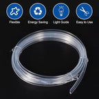 MECCANIXITY Fiber Optic Cable Car Side Glow LED Illumination Crystal Cables Car Atmosphere Neon Cold Lights 2 Meters 3mmx6mm