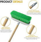 Nanoskin 6-Pack Professional 60-Inch Hardwood Handles with Universal Threaded Die-Cast Tips – Compatible with 85-671 & 85-673 Brush Heads for Car Wash, Auto Detailing & Industrial Cleaning