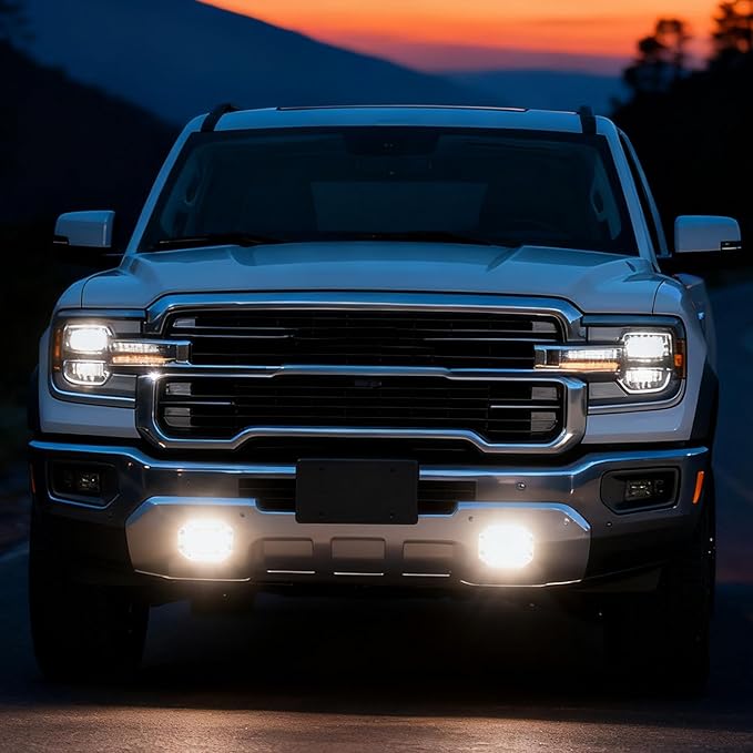 Nilight LED Light Pods 2PCS 42W Flush Mount Spot Flood Combo Backup Reverse Driving Bumper Lights Ponton Boat Deck Dock Lighting for Offroad Pickup Trucks SUV Van Tractors T-top Stern Saltwater Boats