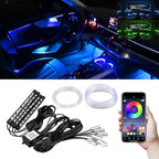 Car LED Interior Lights Strip APP Control, Car Neon Lights Kit with 236 inches Fiber Optic, Music Mode Sound Active Cars Atmosphere Ambient Lighting Kit
