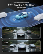 Dash Cam Front and Rear: 4K+2.5K Dash Camera for Cars - Dashcam Built-In WiFi APP Control 64GB Included 3.39" Touchscreen 24H Parking Monitor WDR Night Vision Loop recording Collision Detection(X5)