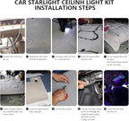 16W Car Home Starlight Headliner Kit, Twinkle & Sound Activate RGBW Fiber Optic Lights with APP & Remote Control, Star Lights for Ceiling Decoration, 450 pcs 9.8ft
