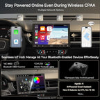 ATOTOZONE S8 MS 10.1'' QLED Single & Double DIN Android Car Stereo, 4G LTE, Floating Touchscreen, Wireless CarPlay & Android Auto, ChatGPT-Powered AI, Dual BT, DSP 36-Band EQ, SCVC, Backup Camera