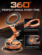 MSXTTLY Magnetic Car Phone Holder – 360° Car Phone Mount with Metal Long Arm & Extended Reach 2026 Tesla Phone Holders for Your Car for iPhone 17 Pro Max 16 15 14 13 12 Plus, Orange